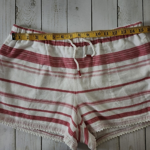 POLO Ralph Lauren Striped Red and White Women's Cotton Shorts Size Petite Small - Picture 12 of 14